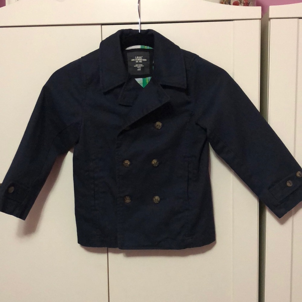 Navy blue pea coat